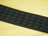 2" Wide Jacquard Waistband Elastic by the yard ,Sewing Elastic, Black & White Elastic - strapcrafts