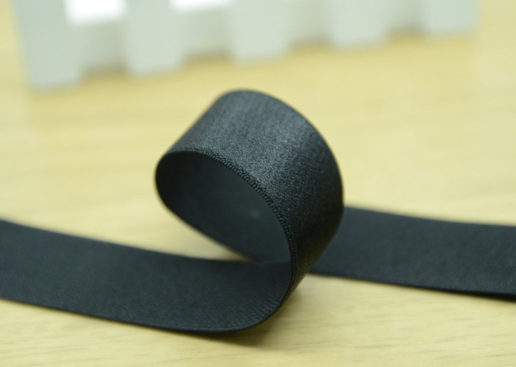 1 inch 25mm Wide Satin Finishing Stretch Soft Waistband Elastic Band