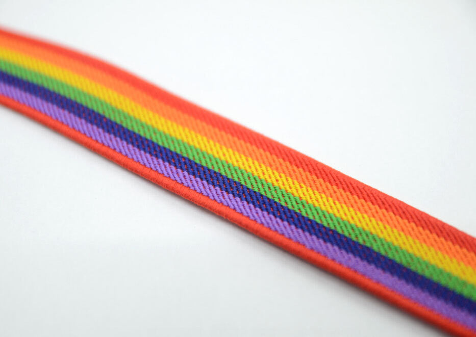 1 1/2 Inch Colorful Stripe Elastic Webbing Elastic Waist Band Elastic 38mm  for Garment Design Rainbow Color Striped Elastic Bands 