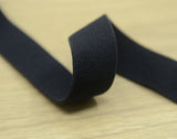 3/4" 20mm Wide Black Plush Elastic , Elastic Band, Sewing Elastic-1 Yard - strapcrafts