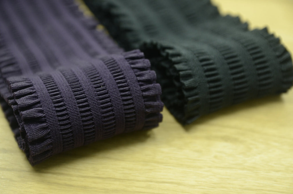 Cisone Knit Elastic 3 inch Wide Black Heavy Stretch High Elasticity Knit Elastic Band 3 Yards