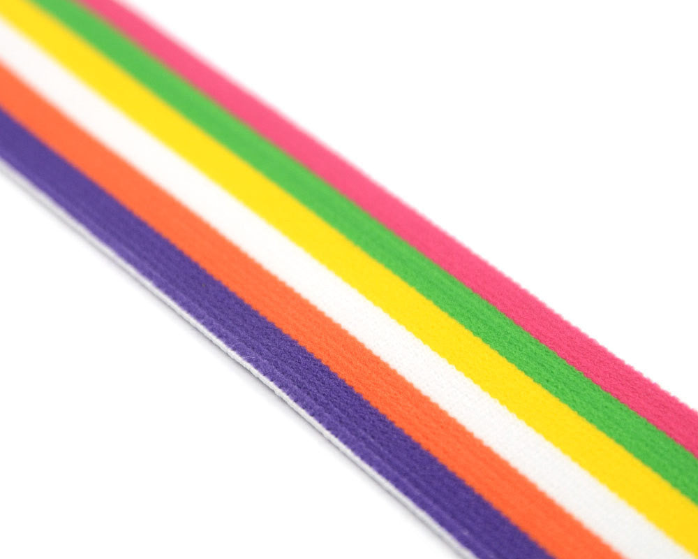 1.5 38mm Wide Multi Stripes Colorful Elastic Band, Waistband Elastic